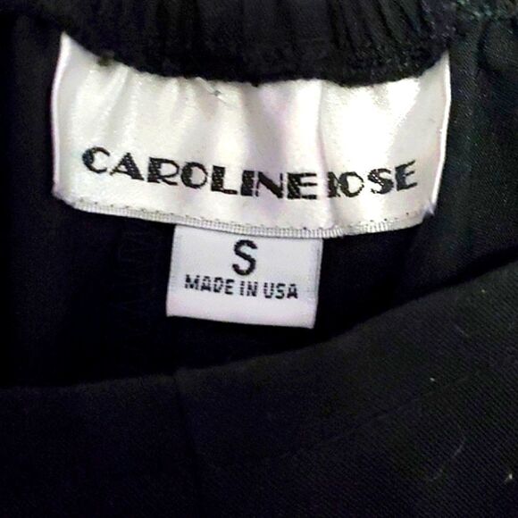 Caroline Rose Black Straight Leg Minimalist Classic Pull On Pants - Picture 7 of 9